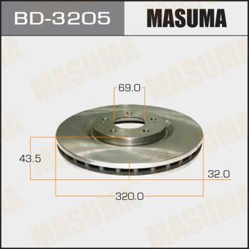 MASUMA BD-3205 - Discofreno autozon.pro