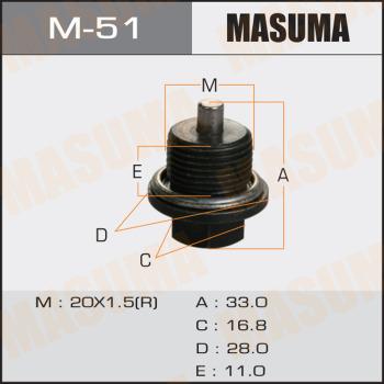 MASUMA M-51 - Vite di chiusura, vaschetta dell'olio autozon.pro