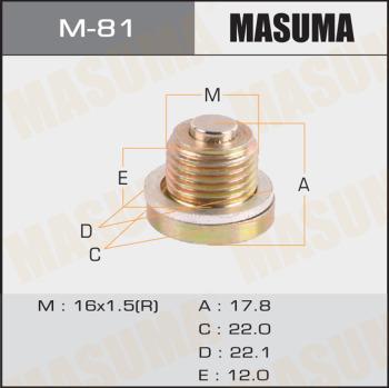 MASUMA M-81 - Vite di chiusura, vaschetta dell'olio autozon.pro