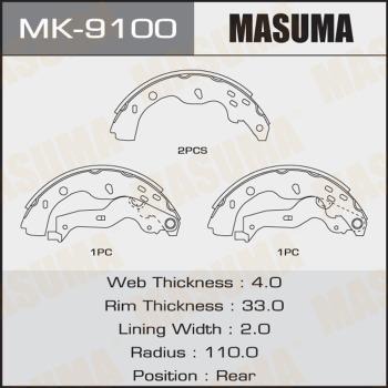 MASUMA MK-9100 - Kit ganasce freno autozon.pro