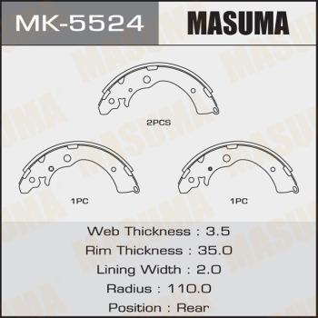 MASUMA MK-5524 - Kit ganasce freno autozon.pro