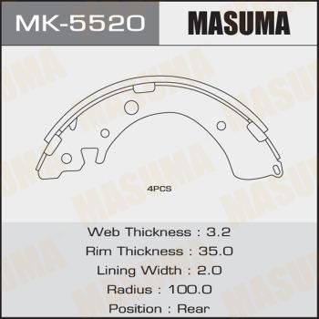 MASUMA MK-5520 - Kit ganasce freno autozon.pro