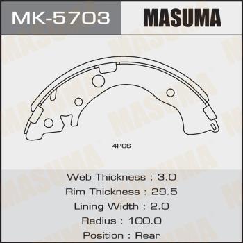 MASUMA MK5703 - Kit ganasce freno autozon.pro