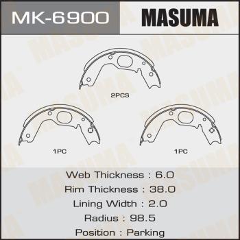 MASUMA MK-6900 - Kit ganasce freno autozon.pro