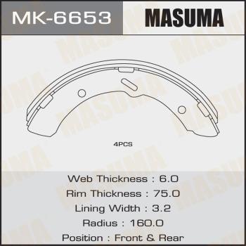 MASUMA MK-6653 - Kit ganasce freno autozon.pro