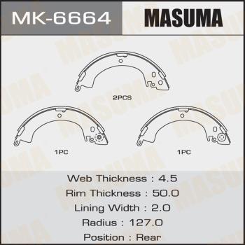 MASUMA MK-6664 - Kit ganasce freno autozon.pro