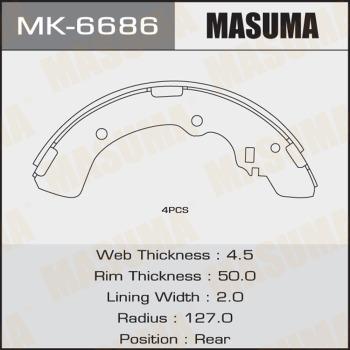 MASUMA MK-6686 - Kit ganasce freno autozon.pro