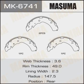 MASUMA MK-6741 - Kit ganasce freno autozon.pro