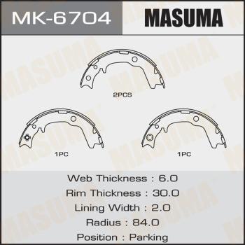 MASUMA MK-6704 - Kit ganasce freno autozon.pro