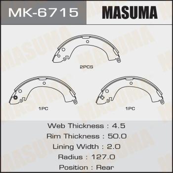 MASUMA MK-6715 - Kit ganasce freno autozon.pro