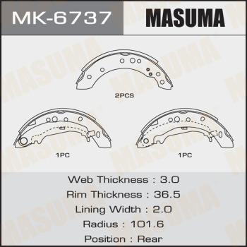 MASUMA MK-6737 - Kit ganasce freno autozon.pro