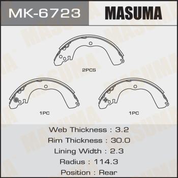 MASUMA MK-6723 - Kit ganasce freno autozon.pro