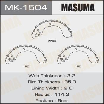 MASUMA MK-1504 - Kit ganasce freno autozon.pro