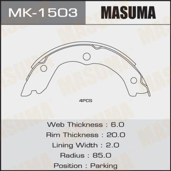 MASUMA MK-1503 - Kit ganasce freno autozon.pro