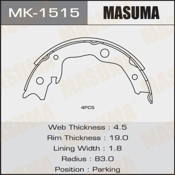 MASUMA MK-1515 - Kit ganasce freno autozon.pro