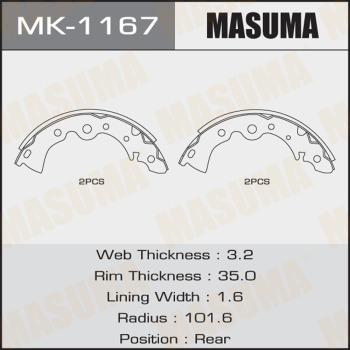 MASUMA MK-1167 - Kit ganasce freno autozon.pro