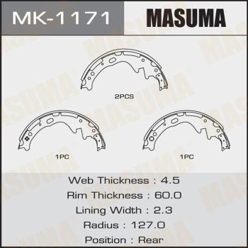 MASUMA MK-1171 - Kit ganasce freno autozon.pro