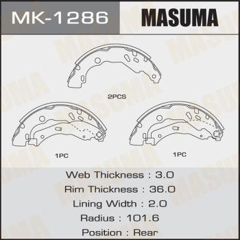 MASUMA MK-1286 - Kit ganasce freno autozon.pro