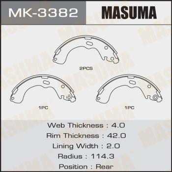 MASUMA MK-3382 - Kit ganasce freno autozon.pro