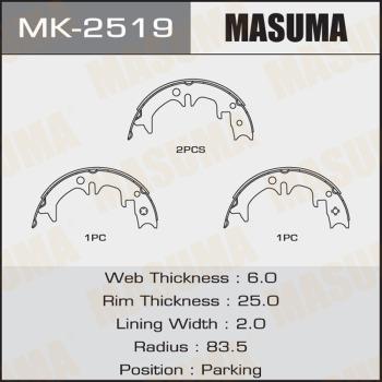 MASUMA MK-2519 - Kit ganasce freno autozon.pro