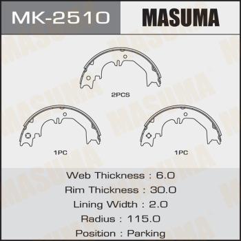 MASUMA MK-2510 - Kit ganasce freno autozon.pro