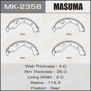 MASUMA MK-2358 - Kit ganasce freno autozon.pro