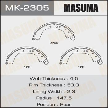 MASUMA MK-2305 - Kit ganasce freno autozon.pro