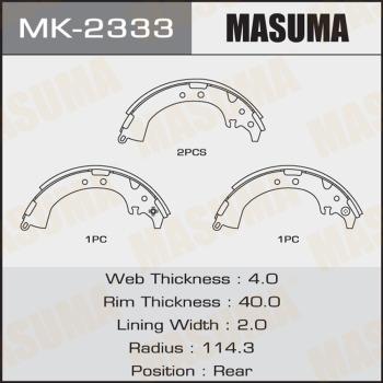 MASUMA MK-2333 - Kit ganasce freno autozon.pro