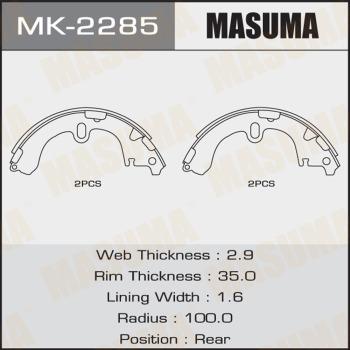 MASUMA MK-2285 - Kit ganasce freno autozon.pro