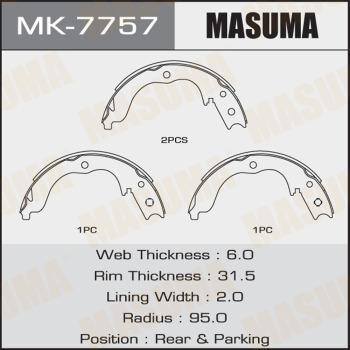 MASUMA MK-7757 - Kit ganasce freno autozon.pro