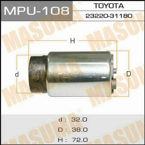 MASUMA MPU-108 - Pompa carburante autozon.pro