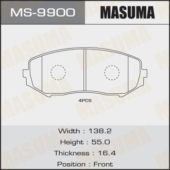 MASUMA MS-9900 - Kit ganasce freno autozon.pro