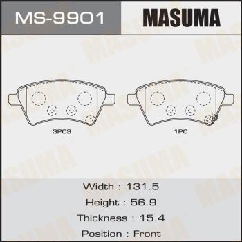 MASUMA MS-9901 - Kit ganasce freno autozon.pro