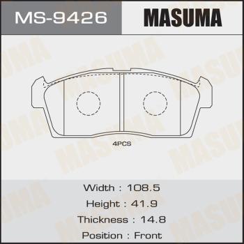 MASUMA MS-9426 - Kit ganasce freno autozon.pro