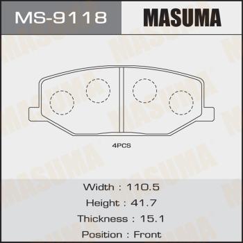 MASUMA MS-9118 - Kit ganasce freno autozon.pro