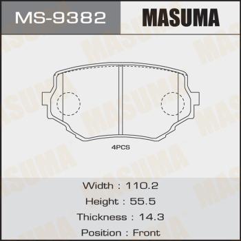 MASUMA MS-9382 - Kit ganasce freno autozon.pro