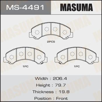 MASUMA MS-4491 - Kit ganasce freno autozon.pro