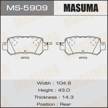 MASUMA MS-5909 - Kit ganasce freno autozon.pro