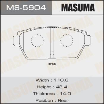 MASUMA MS-5904 - Kit ganasce freno autozon.pro