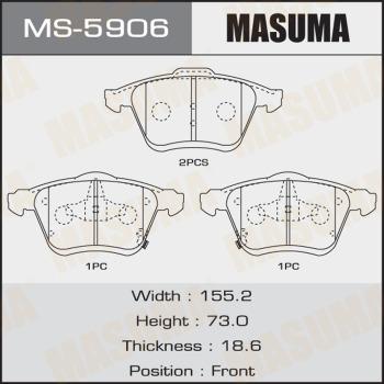 MASUMA MS-5906 - Kit ganasce freno autozon.pro