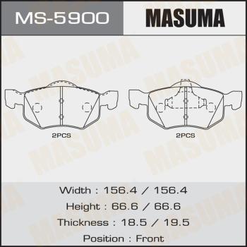 MASUMA MS-5900 - Kit ganasce freno autozon.pro