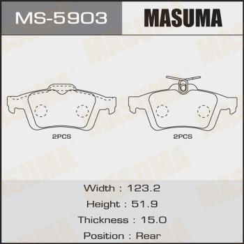 MASUMA MS-5903 - Kit ganasce freno autozon.pro