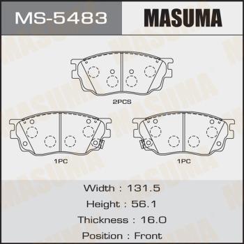 MASUMA MS-5483 - Kit ganasce freno autozon.pro