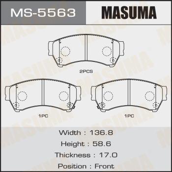 MASUMA MS-5563 - Kit ganasce freno autozon.pro