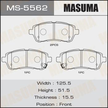 MASUMA MS-5562 - Kit ganasce freno autozon.pro