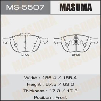 MASUMA MS-5507 - Kit ganasce freno autozon.pro