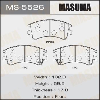 MASUMA MS-5526 - Kit ganasce freno autozon.pro