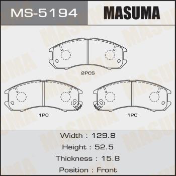 MASUMA MS-5194 - Kit ganasce freno autozon.pro