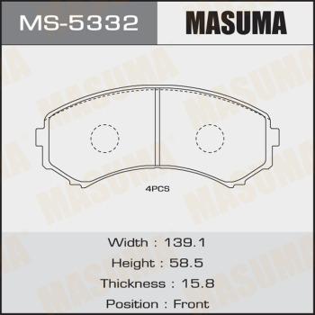 MASUMA MS-5332 - Kit ganasce freno autozon.pro