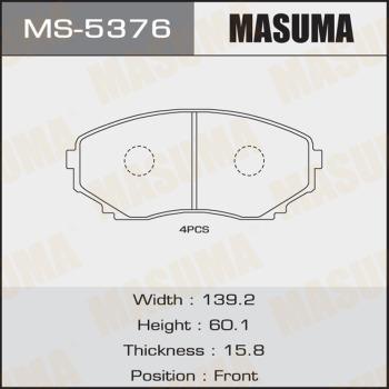 MASUMA MS-5376 - Kit ganasce freno autozon.pro